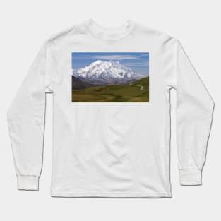 Mount Denali Vector Painting Long Sleeve T-Shirt